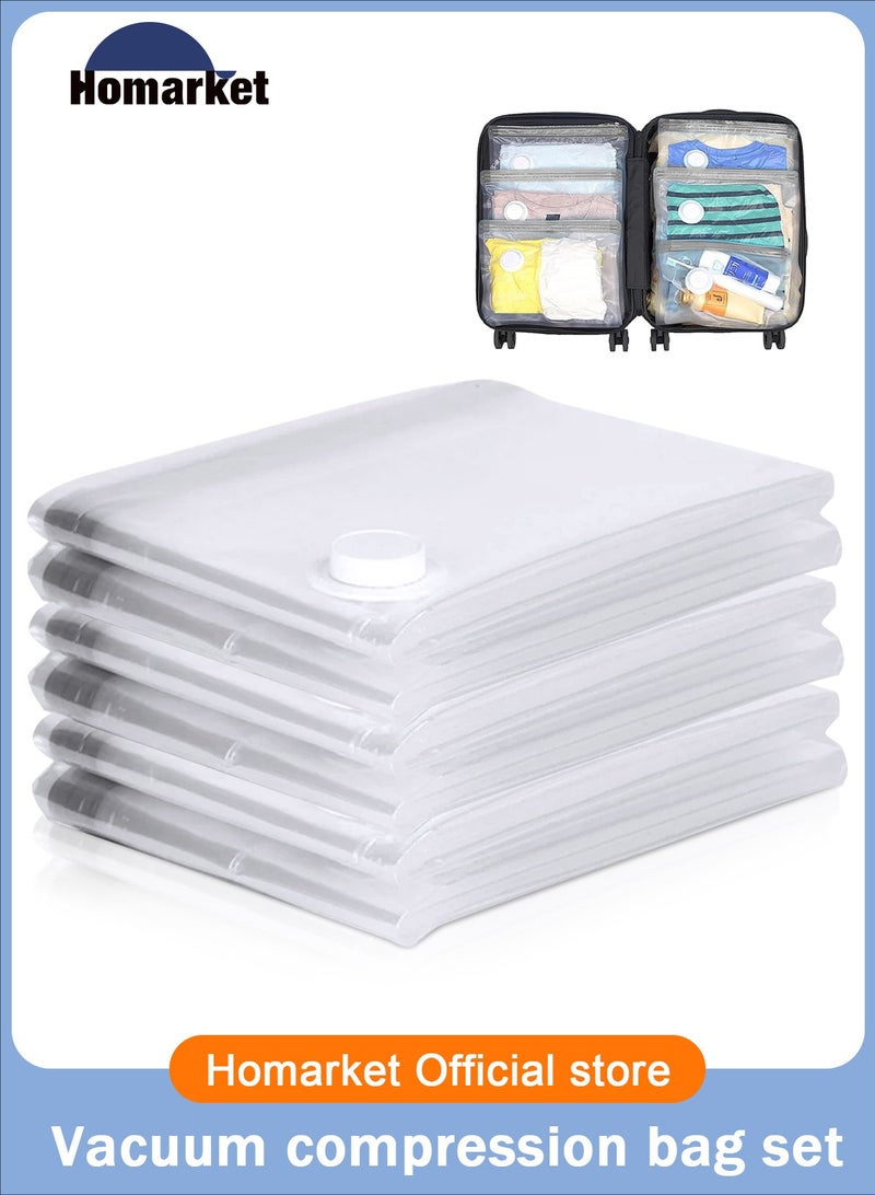 HomarKet Premium Vacuum Storage Bags with Electric Pump, 6 Pack 80X100CM Reusable Space Saver Bags for Clothes, Mattress, Blanket, Duvets, Pillows, Comforters, Quilt, Travel  - Image 1