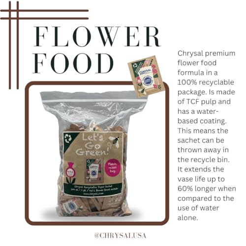 Chrysal Flower Boost - Recyclable Paper Flower Food - Increase Vase Life with Our Floral Supplies for Fresh Flowers - Flower Arrangements Supplies - Ideal Florist Supplies (200 ct) - Image 2
