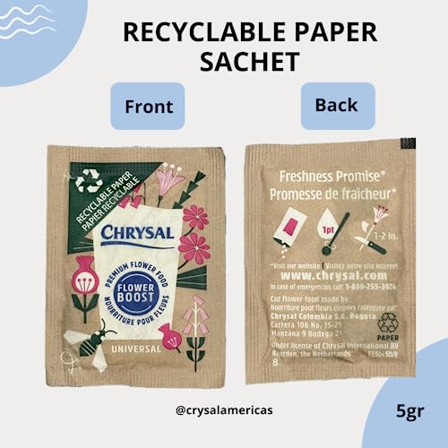 Chrysal Flower Boost - Recyclable Paper Flower Food - Increase Vase Life with Our Floral Supplies for Fresh Flowers - Flower Arrangements Supplies - Ideal Florist Supplies (200 ct) - Image 3