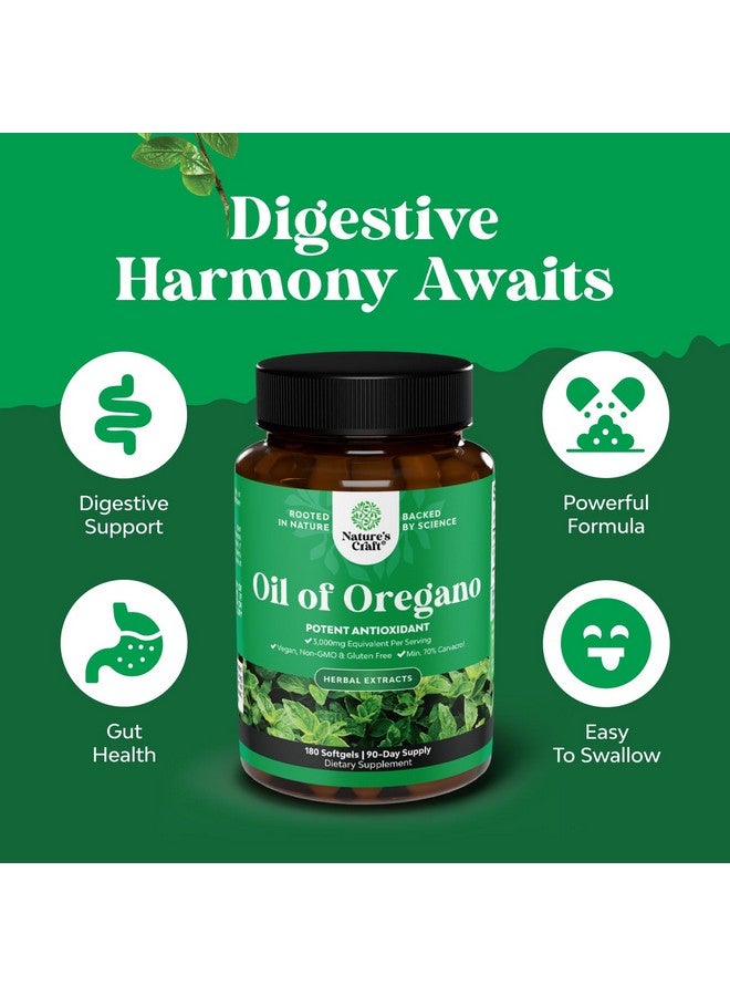 Natures Craft Wild Oregano Oil Softgels - Super Concentrated Softgels Oil of Oregano with Carvacrol 70% for Digestion & Immune Support - Herbal Supplements for Intestine Cleanse, Body Detox & Repair - 120 Ct - Image 3