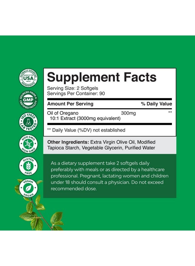 Natures Craft Wild Oregano Oil Softgels - Super Concentrated Softgels Oil of Oregano with Carvacrol 70% for Digestion & Immune Support - Herbal Supplements for Intestine Cleanse, Body Detox & Repair - 120 Ct - Image 2