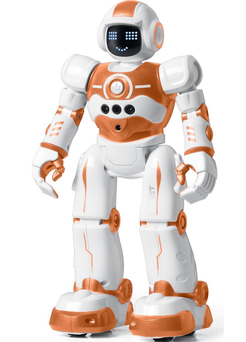 EduCuties Robot Toys for KidsProgrammable Remote Control Smart Walking Dancing Robot Toy with Gesture Sensing for Age 4 5 6 7 8 9 10 Year Old Boys Girls for Birthday PresentOrange - Image 3