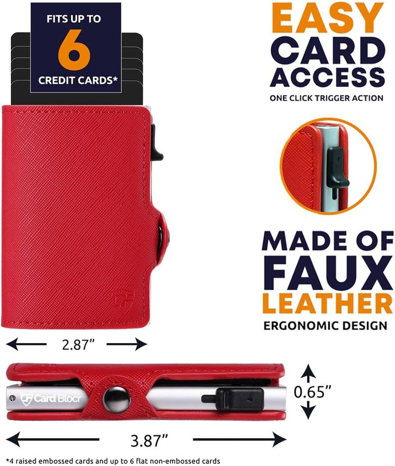 Conceal Plus Small RFID Wallet for Women, Slim Compact RFID Blocking Credit Card Holder Womens Wallet, Smart Pop Up Minimalist Card Case, Holds 4-6 Standard Cards Plus Cash & ID, Compact Travel Wallet - Image 3
