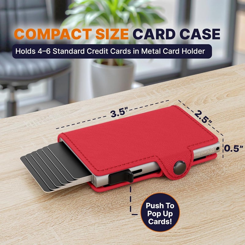 Conceal Plus Small RFID Wallet for Women, Slim Compact RFID Blocking Credit Card Holder Womens Wallet, Smart Pop Up Minimalist Card Case, Holds 4-6 Standard Cards Plus Cash & ID, Compact Travel Wallet - Image 2