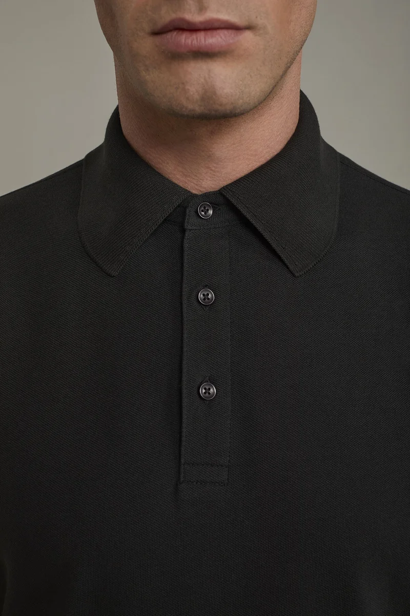 Doppelganger Green Men's short sleeve polo shirt 100% piquet cotton regular fit - Forest Green for Men | Best Price UAE