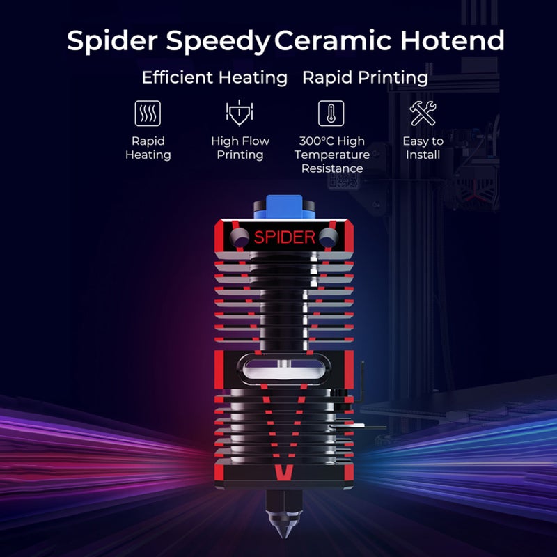 Creality 3D Printer Accessory Spider Speedy Ceramic Hotend Fast to Heat High Flow Printing High Temperature Resistance Uniform Heating for Ender-3/ Ender-5 series/CR-10/ CR-10S/Ender-2 - Image 4