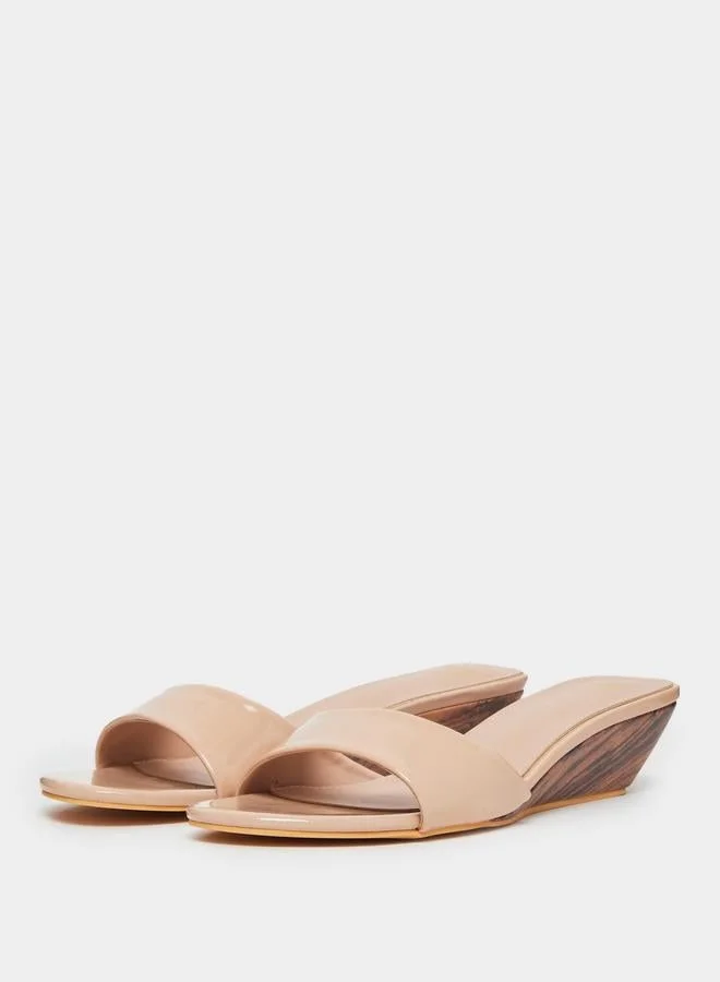 ستايلي حذاء مول براءة بكعب ويدج منخفض