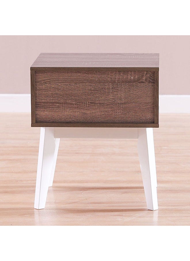 DANUBE HOME - Hazel End Table Multifunctional Living Room Table Space Saving Side Table Modern Design Furniture For Home 48x40x55 cm White - Image 1