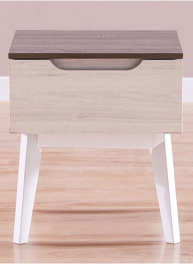 DANUBE HOME - Hazel End Table Multifunctional Living Room Table Space Saving Side Table Modern Design Furniture For Home 48x40x55 cm White - Image 1
