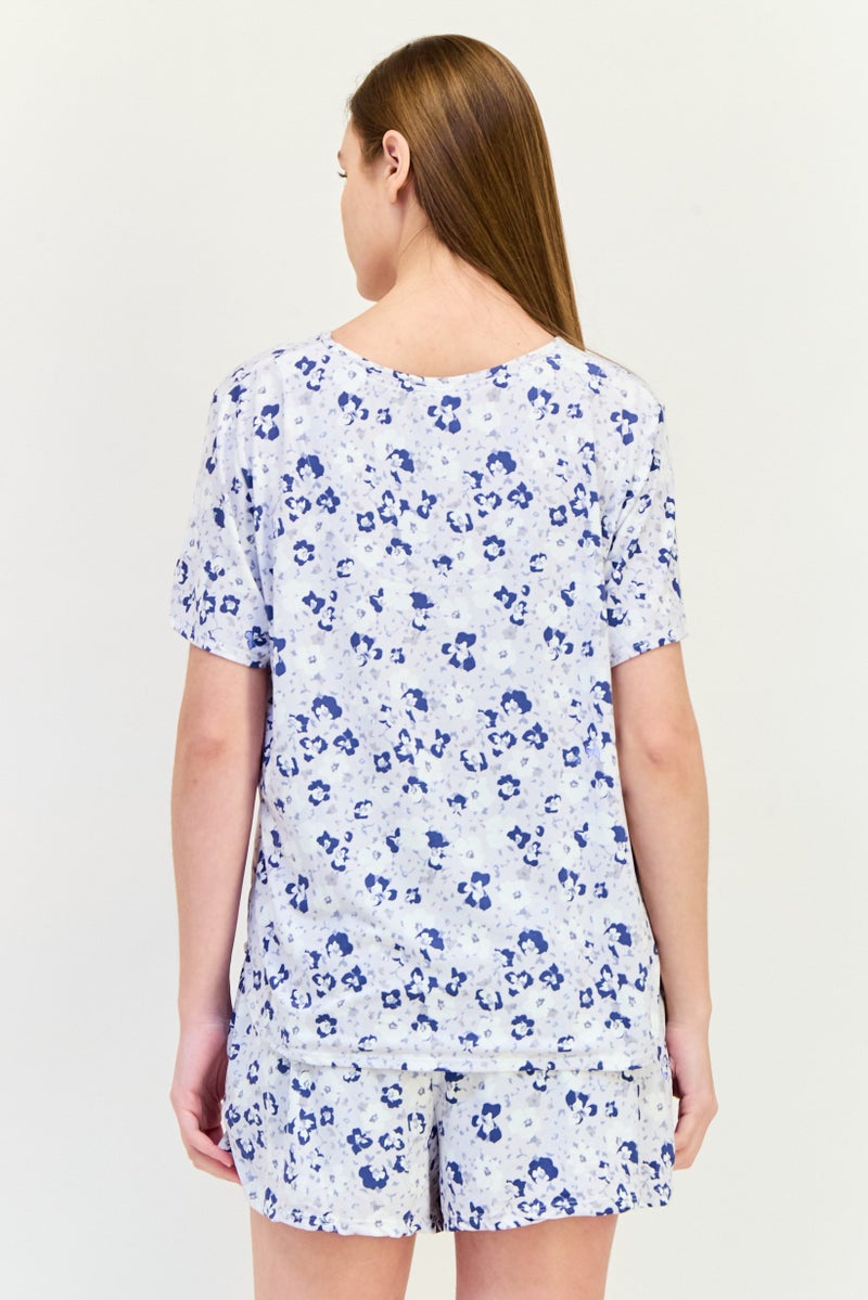 Jones New York Women 2Pcs Floral Pattern Sleepwear Set, Multicolor - Image 3