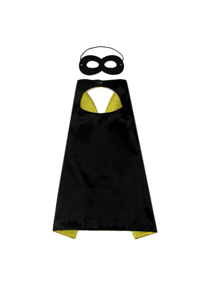 NIBEMINENT Hero Cosplay Costume Solid Two Colored Super Cloak Children Cape Boys Girls Satin Halloween Carnival Party Clothes Role Play - Image 1