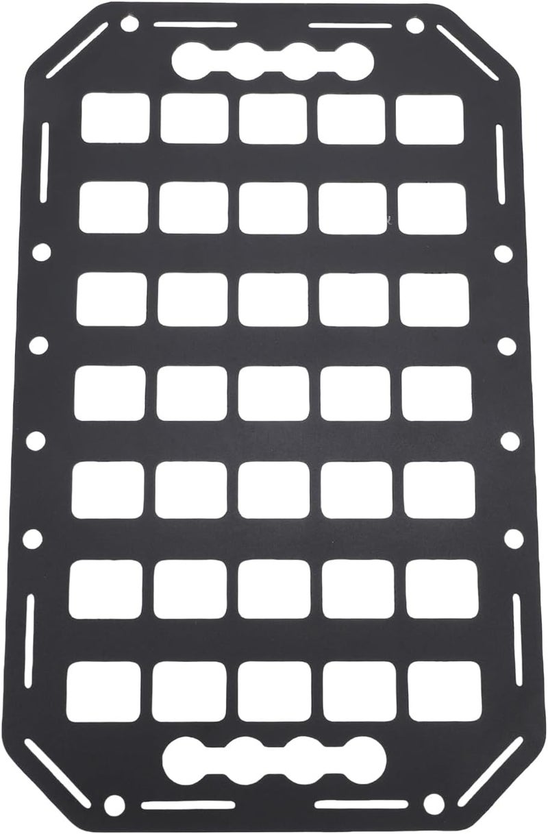 Asixxsix Truck Bed Molle Panel, 15x9.25inch Aluminum Material with Many Hanging Holes, Cargo Organizer Storage Rack with L Track for Cars SUVs Pickup Trucks RVs - Image 3