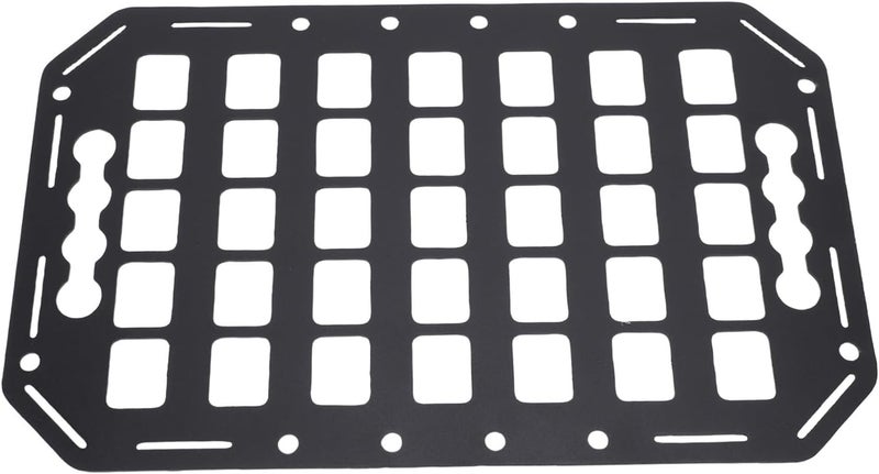 Asixxsix Truck Bed Molle Panel, 15x9.25inch Aluminum Material with Many Hanging Holes, Cargo Organizer Storage Rack with L Track for Cars SUVs Pickup Trucks RVs - Image 1