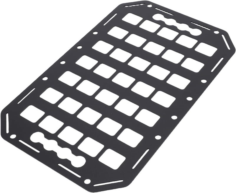 Asixxsix Truck Bed Molle Panel, 15x9.25inch Aluminum Material with Many Hanging Holes, Cargo Organizer Storage Rack with L Track for Cars SUVs Pickup Trucks RVs - Image 2