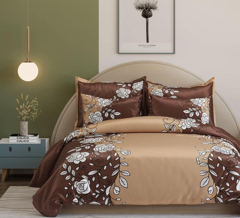 Castiqa Polycotton Fabric 400TC King Size 108x108inch / 270x270cm Bedsheet with 2 Pillow Covers 18x28inch / 45x70cm (Multicolor) - Image 1