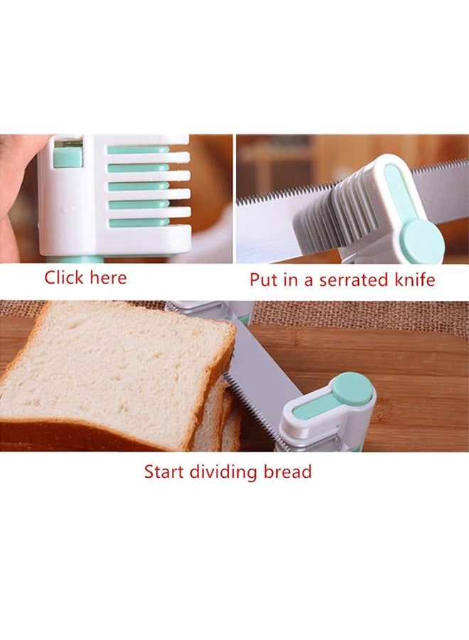 4Pcs DIY Cake Slicer, Stratification Auxiliary, Bread Slice, Toast Cut, 5 Layers Leveler Slicer, Bread Cake Segmentation, Toast Slice Layered Auxiliary Divider, Kitchen Fixator Tool - Image 3