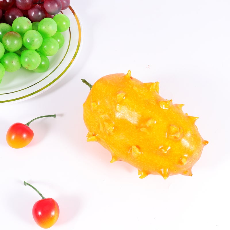Simulated Fabric Ginseng Fruit Artificial Fruits Photography Props Shop Window Adornment Ornament for Home Shop (Orange) - Image 3
