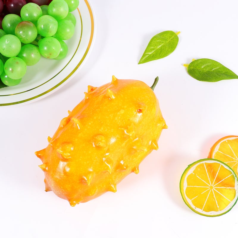 Simulated Fabric Ginseng Fruit Artificial Fruits Photography Props Shop Window Adornment Ornament for Home Shop (Orange) - Image 1