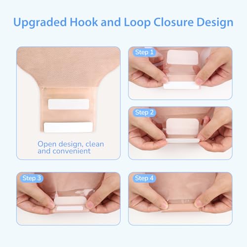 Heagimed 20 PCS Colostomy Bags, 15 Mm-60 Mm Cut to Fit Drainable Pouches with Closure for Ileostomy Stoma Care, One Piece Ostomy Bag, Ostomy Supplies, Equipped with Exhaust Valve Device, Easy to Exhaust - Image 5