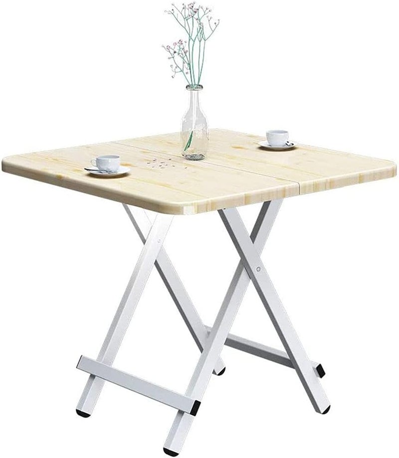 N.C Folding snack table, portable folding outdoor camping table, laptop table collapsible tabl for backyard bbq outdoor hiking garden picnic tables (wood grain - 60 * 60 * 55cm) - Image 1