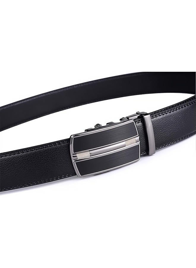 مجيد حزام جلدي رجالي، حزام عمل فاخر بإبزيم أوتوماتيكي، حزام خصر للرجال - Image 3