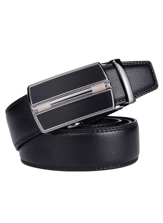 مجيد حزام جلدي رجالي، حزام عمل فاخر بإبزيم أوتوماتيكي، حزام خصر للرجال - Image 2
