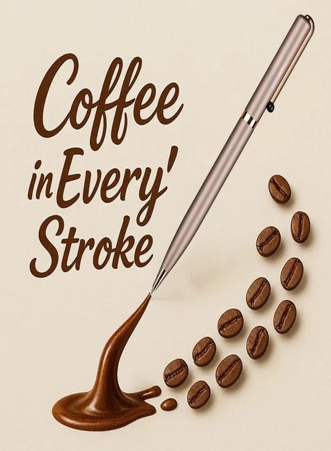 The Messy Corner Frappe Pen |Ball Pen Matte coffee finish |Coffee Aroma Pen Comfortable to Hold & Write I Gift for Men & Women- Coffee Edition - Image 5