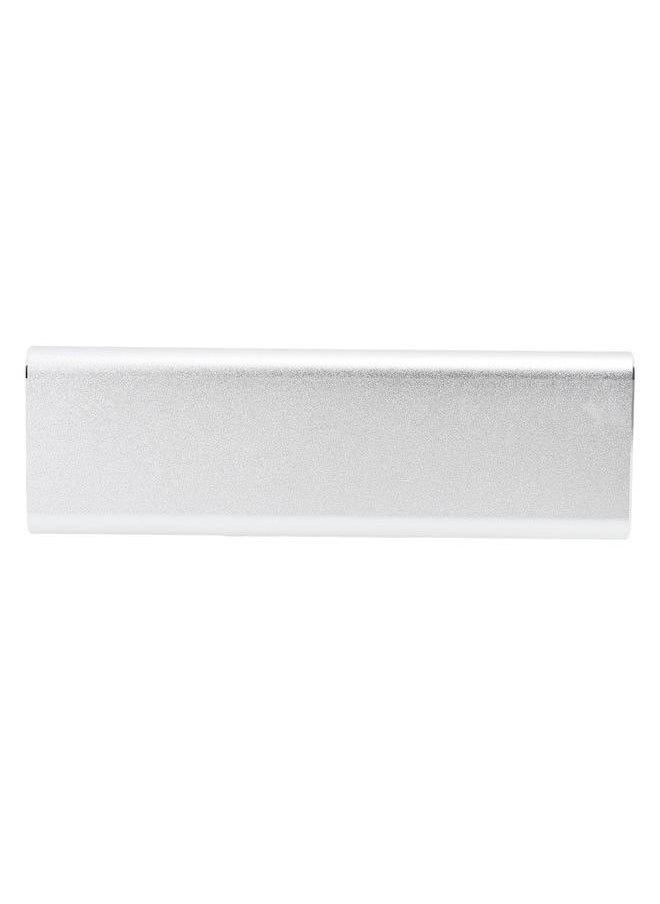 Thoraya M.2 Nvme PCIE/NGFF SATA SSD Enclosure Dual Protocol SSD Enclosure Type-C USB3.1 Gen2 Portable Aluminum Alloy Hard Drive Enclosure Silver Hard Drive Enclosure with A/CC Dual-Head Cable  - Image 3