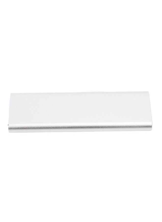 Thoraya M.2 Nvme PCIE/NGFF SATA SSD Enclosure Dual Protocol SSD Enclosure Type-C USB3.1 Gen2 Portable Aluminum Alloy Hard Drive Enclosure Silver Hard Drive Enclosure with A/CC Dual-Head Cable  - Image 4