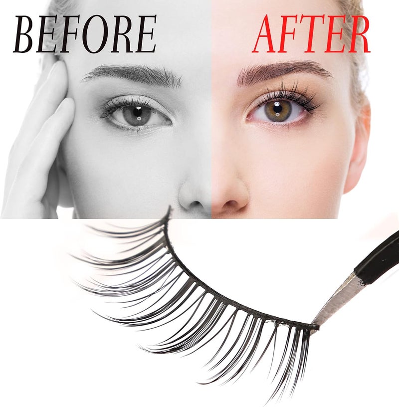 aupalada False Eyelashes Natural Look Lashes Wispy Manga Spiky Eye Lashes Fake Eyelashes Set,Tatti lashes,Strip lashes,Eyelash, Black, Pack Of 5 - Image 2