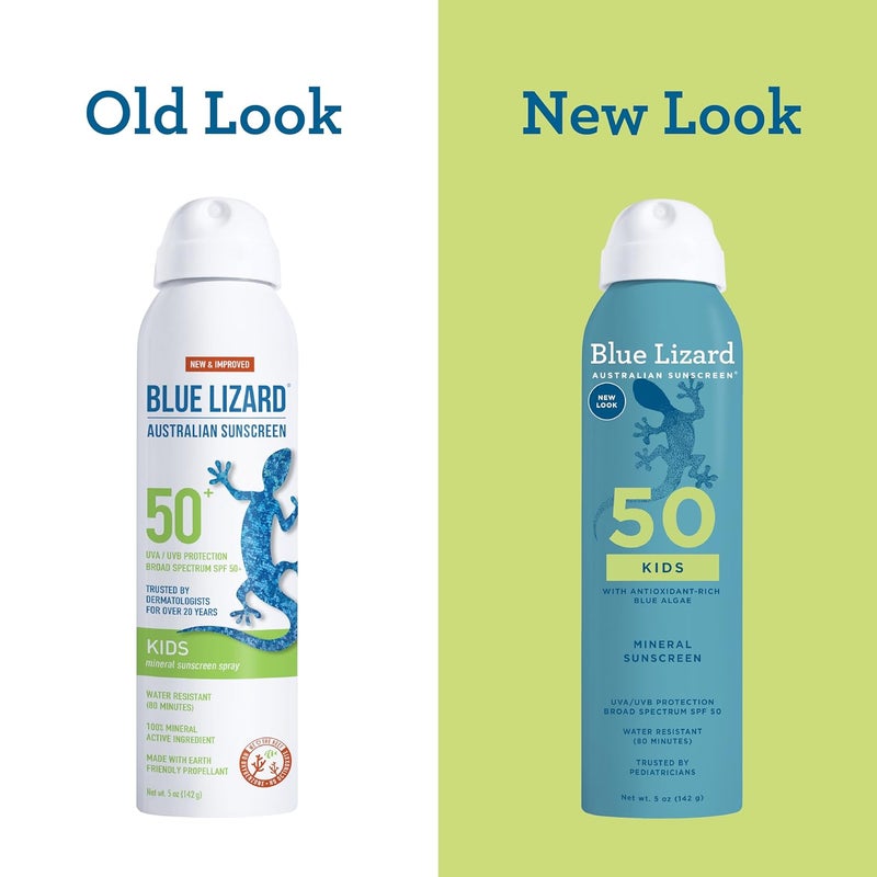 BLUE LIZARD Kids Mineral Sunscreen Spray SPF 50+, Brand, Broad-Spectrum UVA/UVB Protection, Water-Resistant, Zinc Oxide Formula, 5 fl oz - Image 4