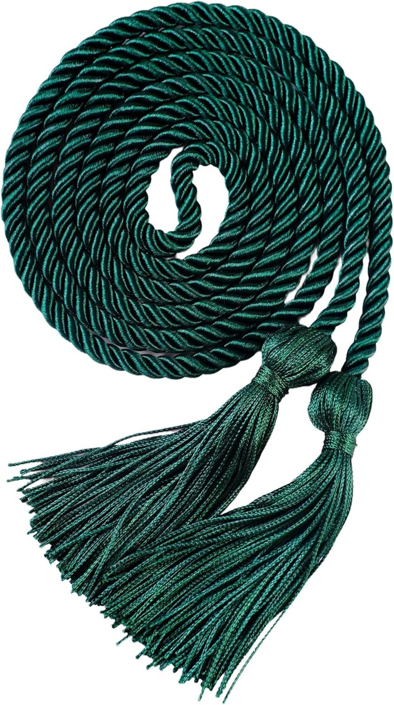 UIALECG Graduation Honor Cords, 68" Long (Forest Green) - Image 1