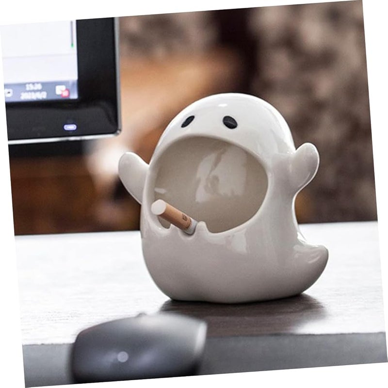 منفضة سجائر أشباح منحوتة عتيقة، إكسسوار ديكور منزلي لسطح المكتب - Image 3