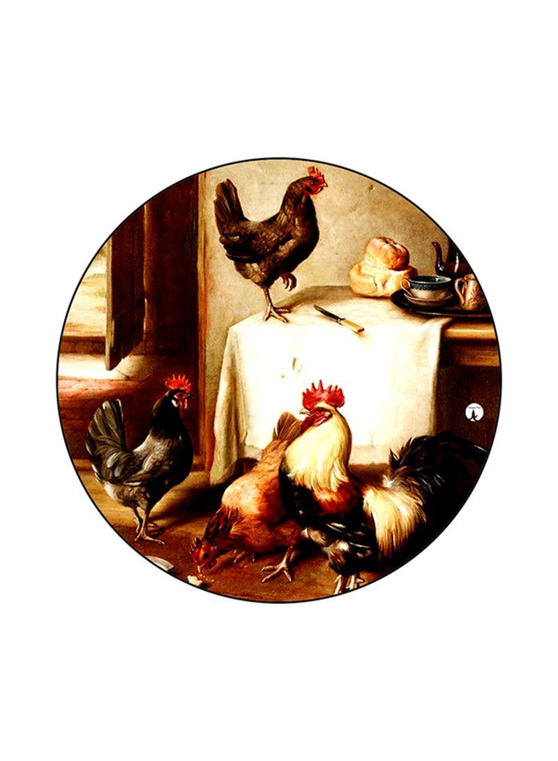 RKN Chickens Print Mouse Pad Multicolour
