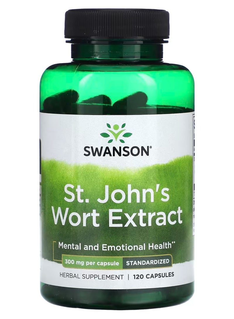 سوانسون، مستخلص نبتة سانت جونز، موحد، 300 ملغ، 120 كبسولة