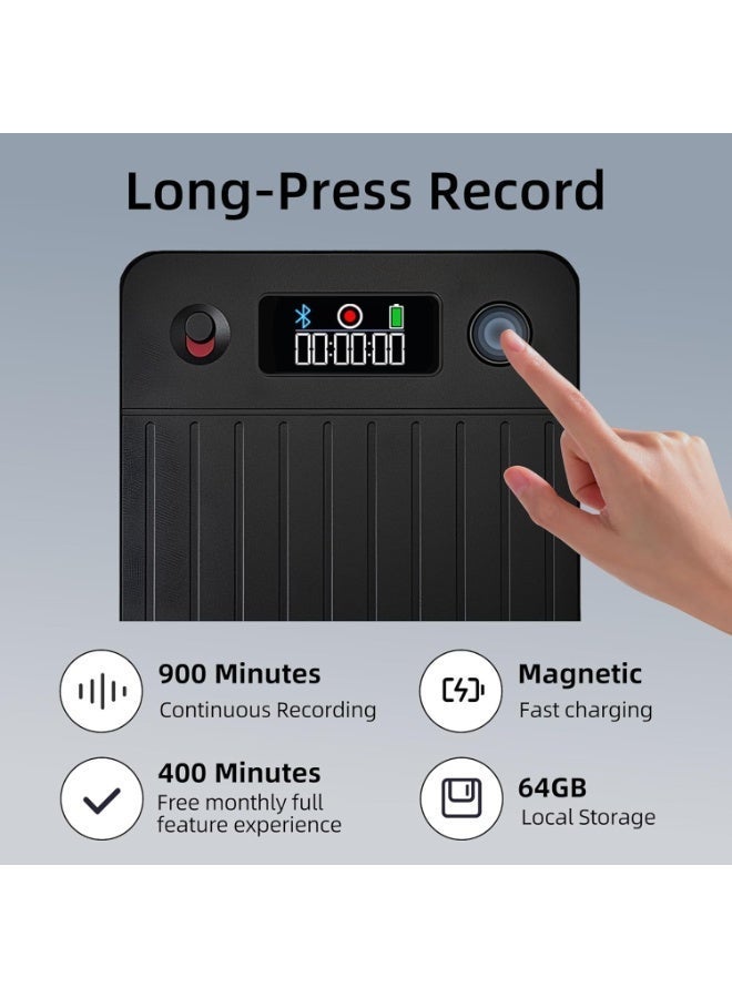 FDTY AI Voice Recorder, Smart Audio Recorder, App Control & AI Transcription, 64GB Memory, Supports 112 Languages, Ideal for Meetings, Lectures, Interviews, Calls - Image 5