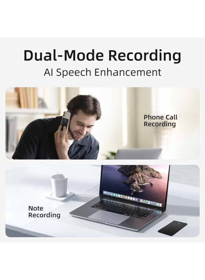 FDTY AI Voice Recorder, Smart Audio Recorder, App Control & AI Transcription, 64GB Memory, Supports 112 Languages, Ideal for Meetings, Lectures, Interviews, Calls - Image 4