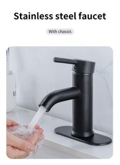 Black Bathroom Faucet Stainless Steel Basin Mixer Bathroom Accessories Black Tap Sink Basin Mixer Tap - pzsku/ZAE24647431B485C87E89Z/45/_/1702376727/5be082c2-52b4-4216-8667-f3d117b277c1