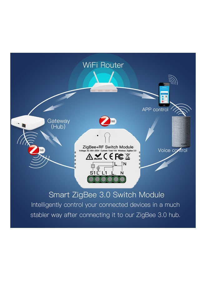 NIBEMINENT ZigBee And RF Switch Module White - Image 4