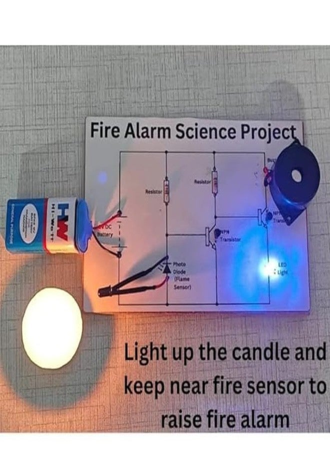 ESPtronics مجموعة مشروع علمي جاهز من ESPtronics لجهاز إنذار حريق يمكنك تركيبه بنفسك، مناسبة لطلاب المدارس، تجربة فيزيائية تعليمية STEM، نموذج عملي لطلاب الصف الثاني عشر. - Image 5