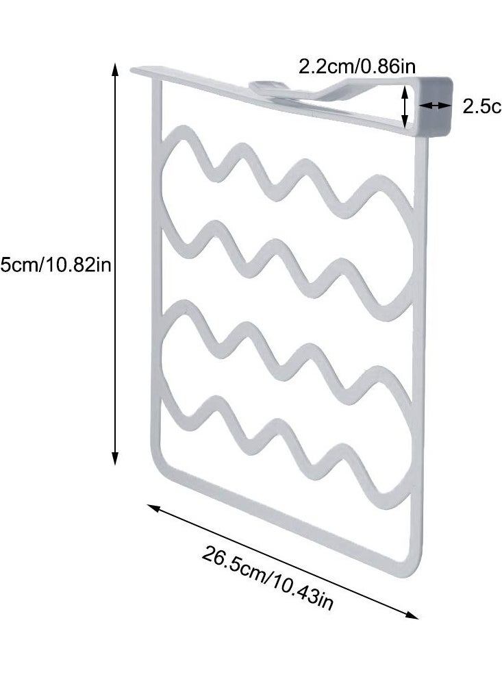 Excefore - Practical Shelf Dividers, 4 Pieces Wardrobe Partition Shelves in Grey, Space-Saving Wardrobe Storage Solution and Towel Rack for Organizing - Image 1