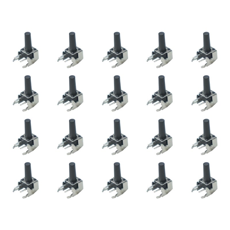 Electronicspices Electronic Spices 6x6x13mm 2 Pin Right Angle Push Button Momentary Tactile Switch Pack of 100  - Image 1