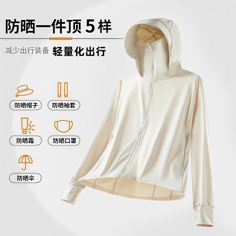 Qi Ta UPF50+ Sun Protection Jacket with Detachable Hood Visor, Cooling & Quick-Dry, Lightweight Outdoor Cycling Hiking Shirt for Men and Women - Image 5