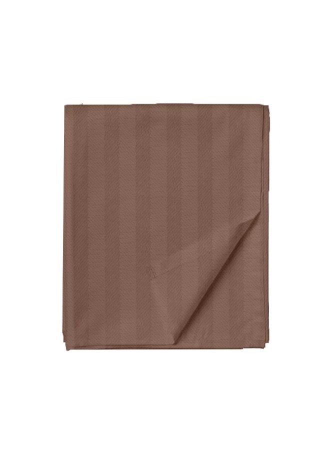 BYFT Tulip (Dark Brown) King Size Flat Sheet, Duvet cover and Pillow Covers with 1 cm Satin Stripe (Set of 6 Pcs) Premium Cotton, Soft and Luxurious Hotel Quality Bed linen-300 TC  - Image 2