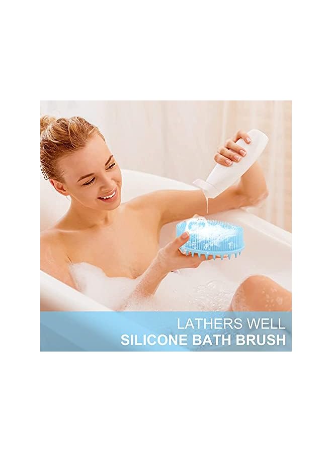 Zaboon Pack Silicone Body Scrubber Exfoliating Body Scrubber Soft Silicone Loofah Body Scrubber Fit For Sensitive And All Kinds Of Skin Clean And Sanitary Rapid Foaming - Image 2
