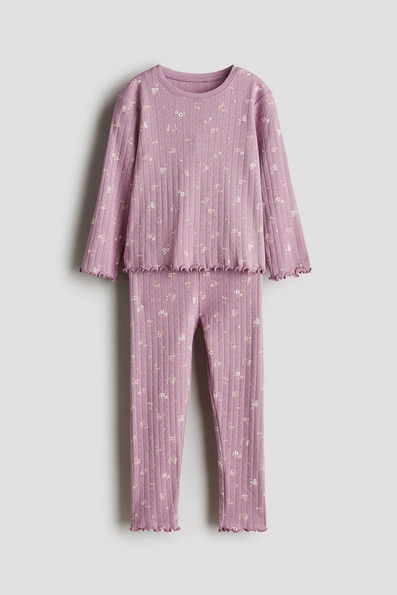 H&M Ribbed cotton pyjamas
