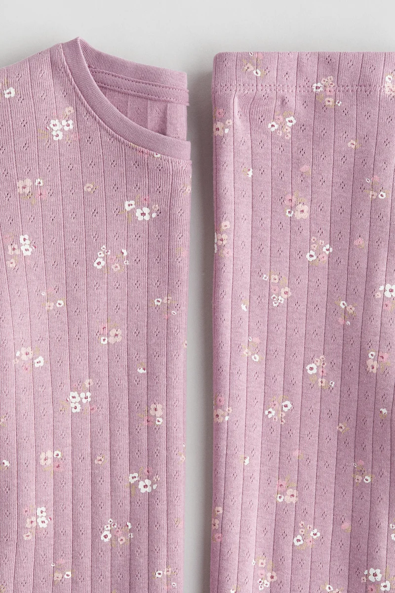 H&M Ribbed cotton pyjamas