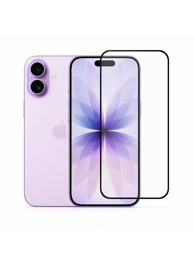 باندا شاشة حماية زجاجية (اسكرينة) فاخرة لهاتف آيفون 17 (iPhone 17) بتغطية كاملة وإطار أسود - Image 1
