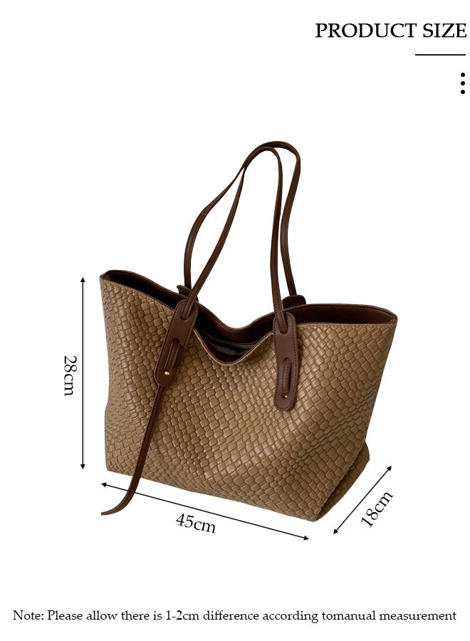 DUNISO Women's Shoulder Tote Bag Faux Leather Handbag for Women Large Capacity Messenger Bag, Fashionable Travel Shoulder Bag for Ladies Girls College Students - Image 2