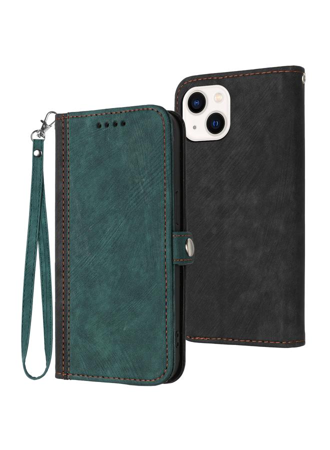 S-TOP Case For iPhone 14 Plus Side Buckle Double Fold Hand Strap Leather Phone Case - Image 1